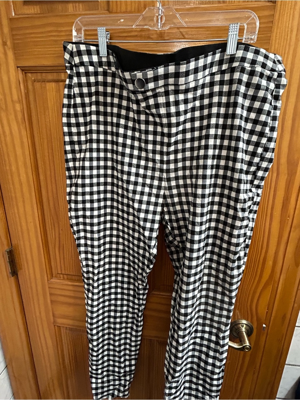INC International Concepts Black and White Gingham Pants